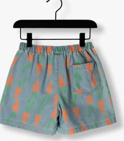 blauwe jelly mallow shorts carrot denim shorts