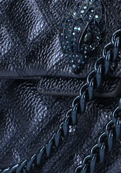 blauwe kurt geiger london schoudertas mini kensington drench