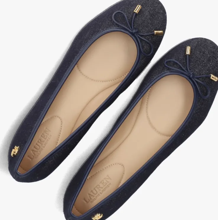 blauwe lauren ralph lauren ballerina's jayna flats ballet