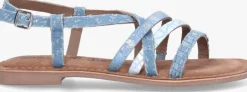 blauwe lazamani platte sandalen 75.888