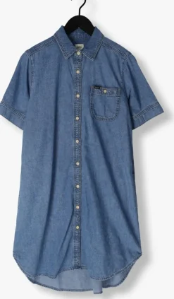 blauwe lee mini jurk all purpose a line dress