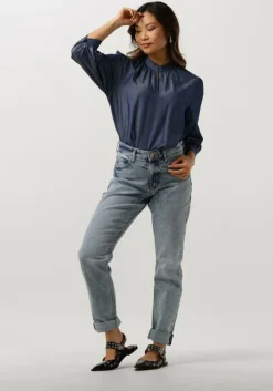 blauwe lee mom jeans rider jeans washed in light