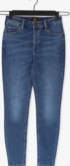 blauwe lee skinny jeans scarlett high
