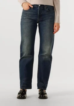 blauwe levi's straight leg jeans 501 90's educate in arts selvedge