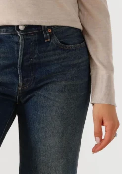 blauwe levi's straight leg jeans 501 90's educate in arts selvedge