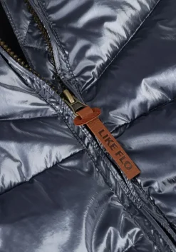 blauwe like flo gewatteerde jas ashley flo girls hooded jacket