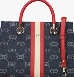 blauwe liu jo handtas manh boston bag