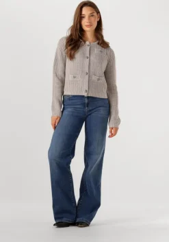 blauwe liu jo wide jeans buttom up good flair