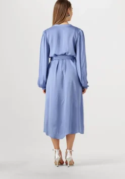 blauwe lollys laundry midi jurk parisll midi dress ls