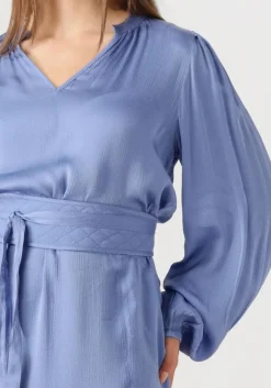 blauwe lollys laundry midi jurk parisll midi dress ls