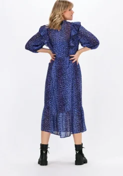 blauwe lollys laundry midi jurk cana dress