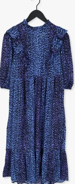 blauwe lollys laundry midi jurk cana dress