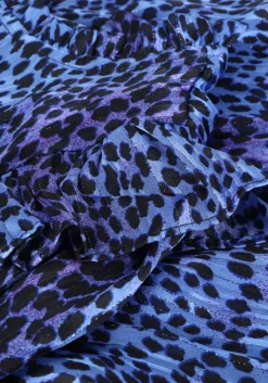 blauwe lollys laundry midi jurk cana dress