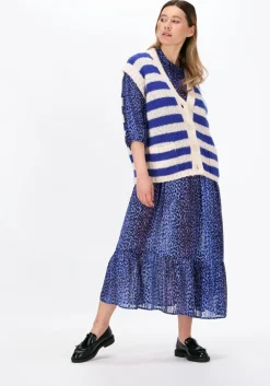 blauwe lollys laundry midi jurk cana dress