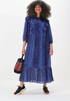 blauwe lollys laundry midi jurk cana dress