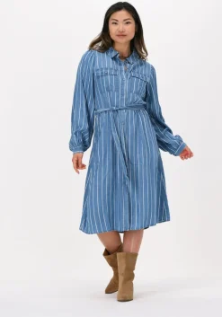blauwe lollys laundry midi jurk kamma