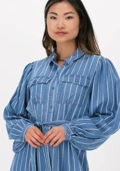 blauwe lollys laundry midi jurk kamma