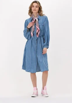 blauwe lollys laundry midi jurk kamma