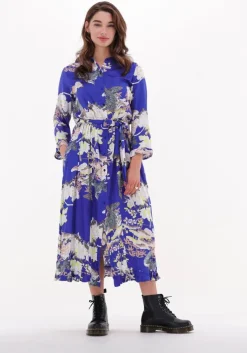 blauwe lollys laundry midi jurk harper dress