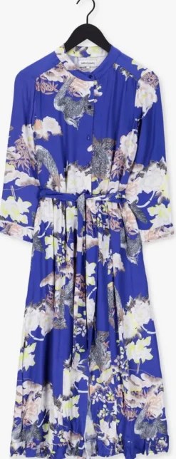 blauwe lollys laundry midi jurk harper dress