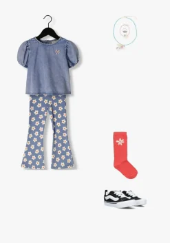 blauwe looxs little flared broek 2511-7612