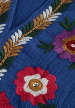 blauwe louizon mini jurk ontop