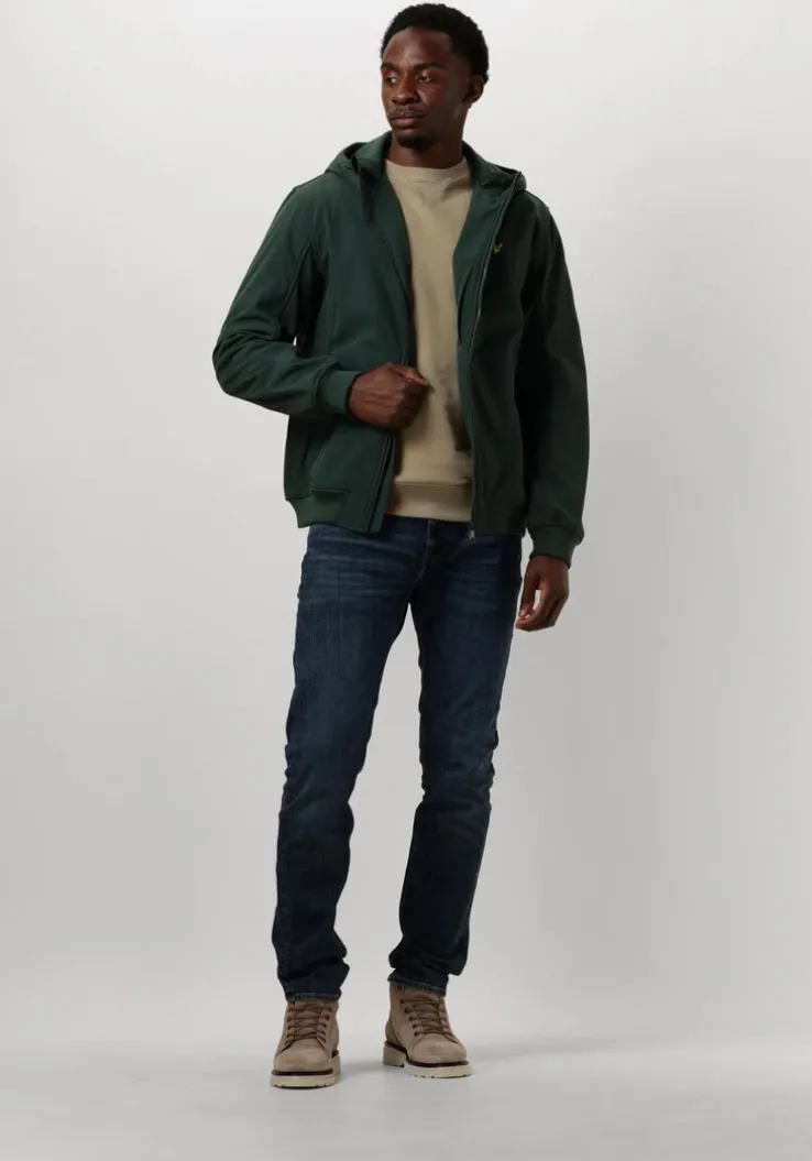 blauwe lyle & scott jack fleece back softshell jacket