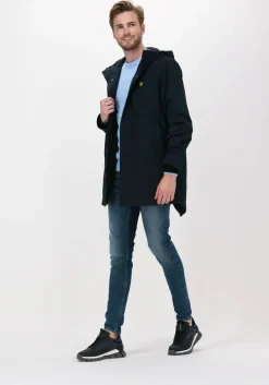 blauwe lyle & scott parka's hooded parka