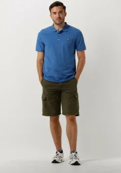 blauwe lyle & scott polo plain polo shirt