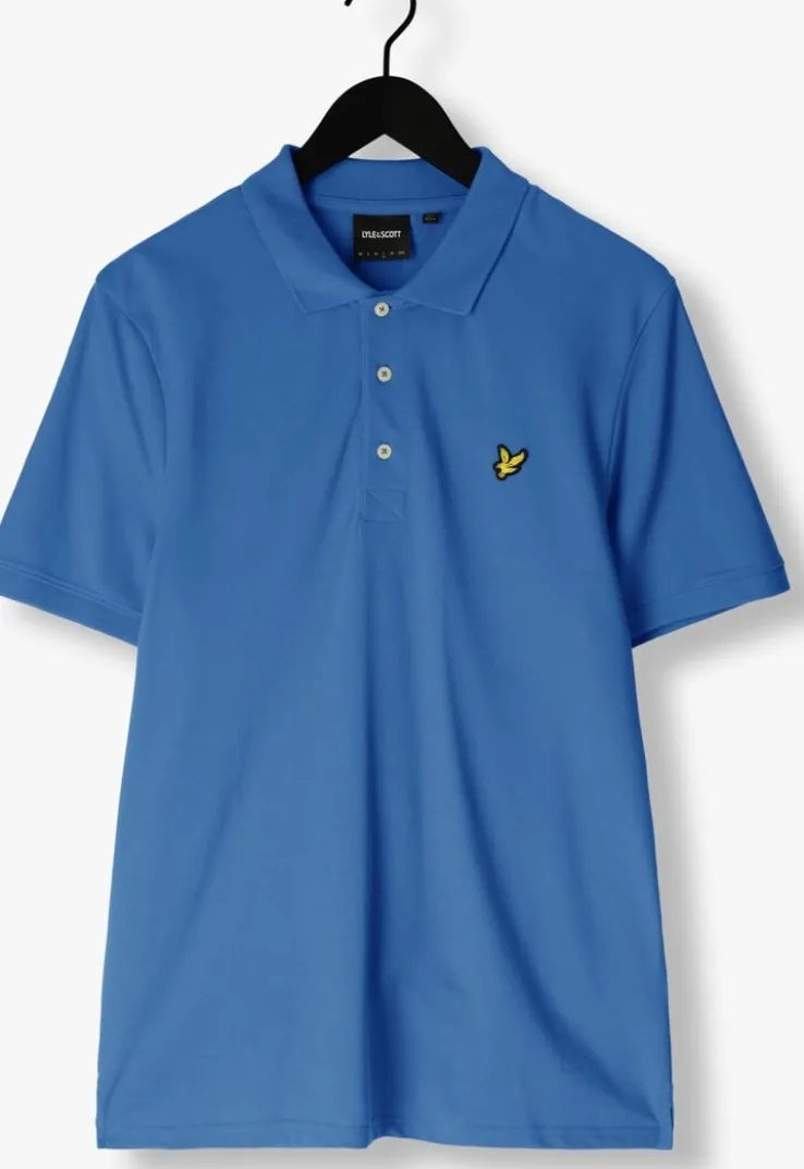 blauwe lyle & scott polo plain polo shirt