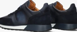 blauwe magnanni lage sneakers combi runner