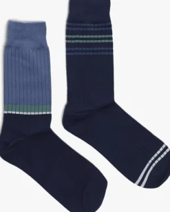 blauwe marcmarcs sokken grant cotton 2-pack