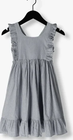 blauwe marmar copenhagen mini jurk danita frill