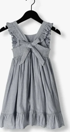 blauwe marmar copenhagen mini jurk danita frill