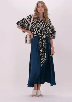 blauwe mes demoiselles maxirok ashton