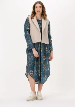 blauwe mes demoiselles midi jurk yuna dress