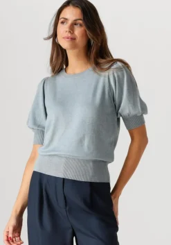 blauwe minus top liva knit tee