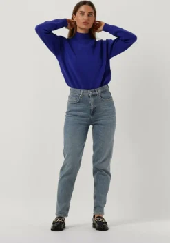 blauwe minus trui jose knit turtleneck
