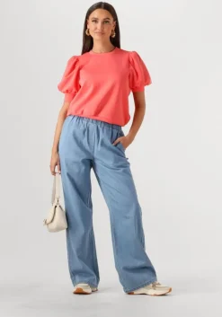 blauwe minus wide jeans bora mid waist pant