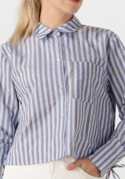 blauwe modström blouses meyrickmd stripe shirt