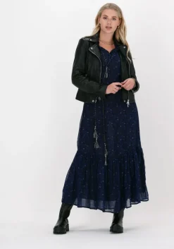 blauwe moliin maxi jurk dina