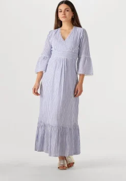 blauwe moliin maxi jurk dulce