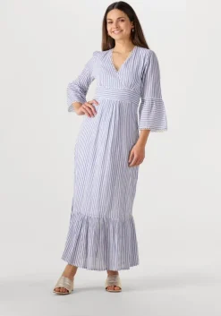 blauwe moliin maxi jurk dulce