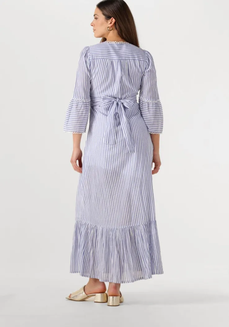 blauwe moliin maxi jurk dulce