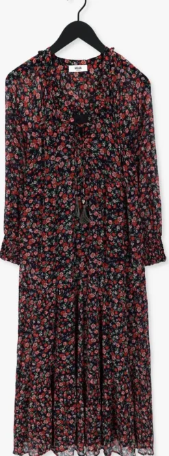 blauwe moliin maxi jurk elena