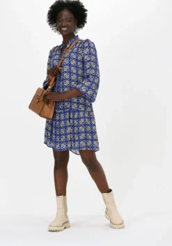 blauwe moliin mini jurk melissa