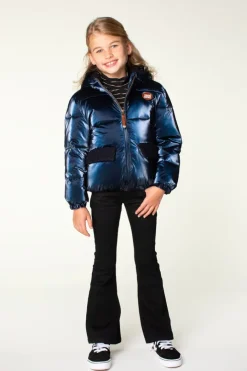 blauwe moodstreet gewatteerde jas winterjacket julie