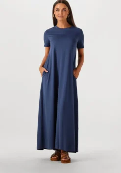blauwe msch copenhagen maxi jurk mscholga organic ss dress