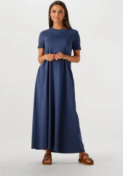 blauwe msch copenhagen maxi jurk mscholga organic ss dress