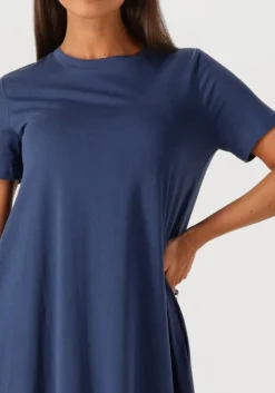 blauwe msch copenhagen maxi jurk mscholga organic ss dress